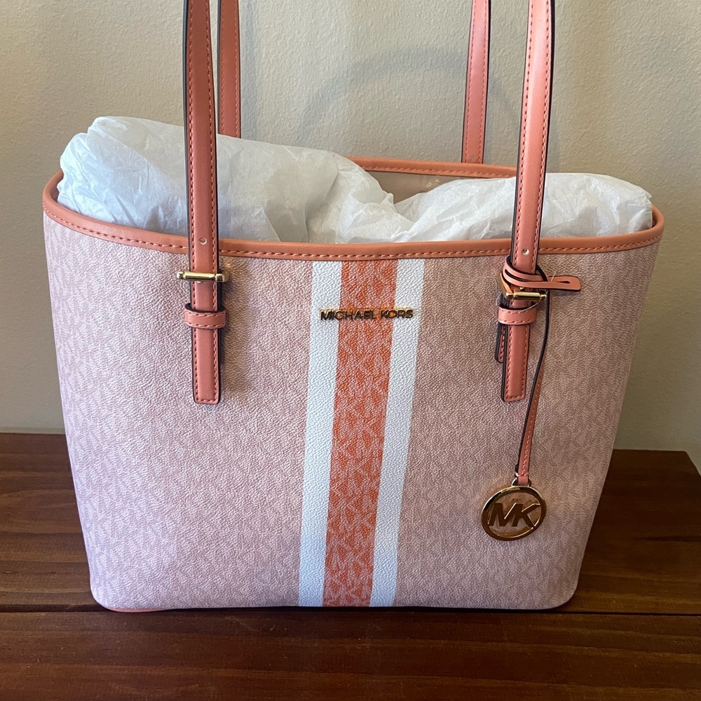 Michael Kors Gilly Tote Bag Pink Monogram - NWT